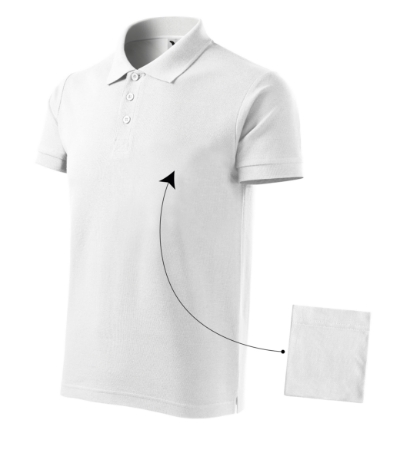 Galléros póló férfi - Cotton-fehér