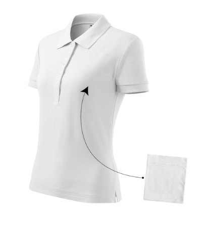 Galléros póló női - Cotton-fehér