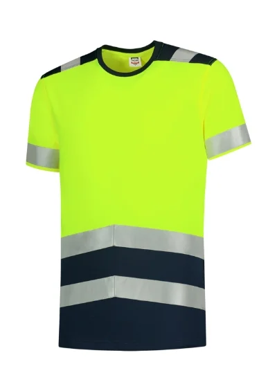 Póló unisex - T-Shirt High Vis Bicolor-fluoreszkáló sárga
