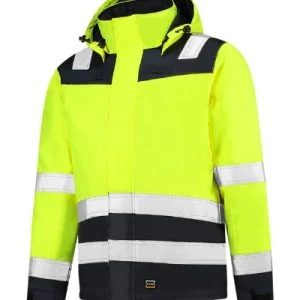 Munkakabát unisex - Midi Parka High Vis Bicolor-fluoreszkáló sárga