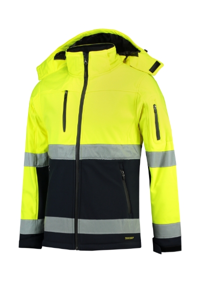 Softshell kabát unisex - Bi-color EN ISO 20471 Softshell-fluoreszkáló sárga