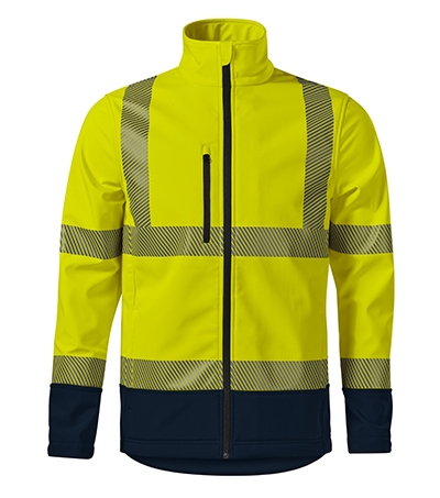 Softshell kabát unisex - HV Drop-fluoreszkáló sárga