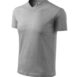 Póló unisex - V-neck-sötétszürke melírozott