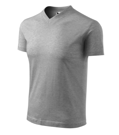 Póló unisex - V-neck-sötétszürke melírozott Póló unisex - V-neck-sötétszürke melírozott