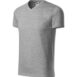 Póló unisex - Heavy V-neck-sötétszürke melírozott