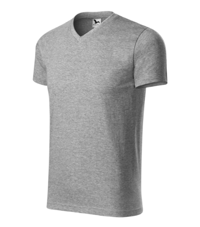 Póló unisex - Heavy V-neck-sötétszürke melírozott Póló unisex - Heavy V-neck-sötétszürke melírozott