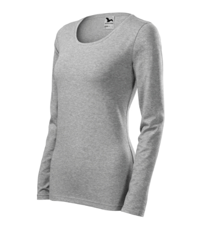 Póló női - Slim-sötétszürke melírozott Póló női - Slim-sötétszürke melírozott