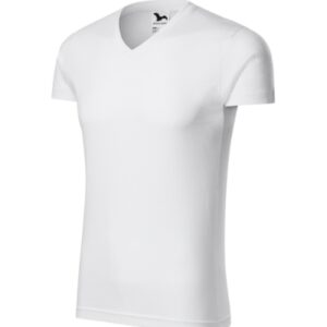 Póló férfi - Slim Fit V-neck-fehér