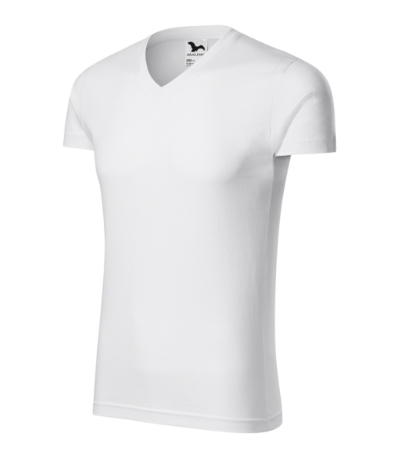Póló férfi - Slim Fit V-neck-fehér