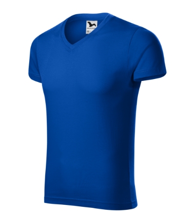 Póló férfi - Slim Fit V-neck-királykék Póló férfi - Slim Fit V-neck-királykék