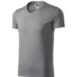 Póló férfi - Slim Fit V-neck-sötétszürke melírozott