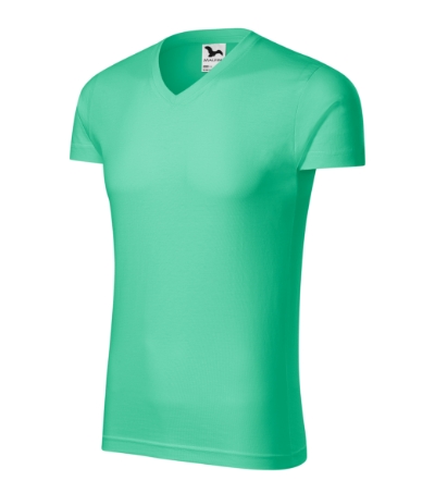 Póló férfi - Slim Fit V-neck-menta Póló férfi - Slim Fit V-neck-menta