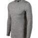 Póló férfi - Merino Rise LS-sötétszürke melírozott