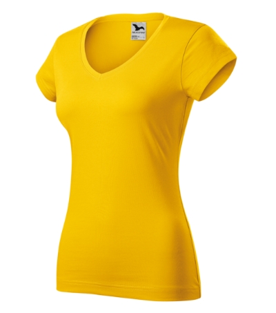 Póló női - Fit V-neck-sárga Póló női - Fit V-neck-sárga