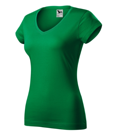 Póló női - Fit V-neck-fűzöld Póló női - Fit V-neck-fűzöld