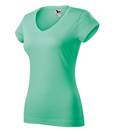 Póló női - Fit V-neck-menta Póló női - Fit V-neck-menta