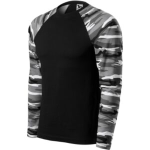 Póló unisex - Camouflage LS-szürke terepszín