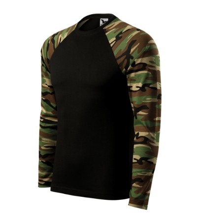 Póló unisex - Camouflage LS-barna terepszín Póló unisex - Camouflage LS-barna terepszín