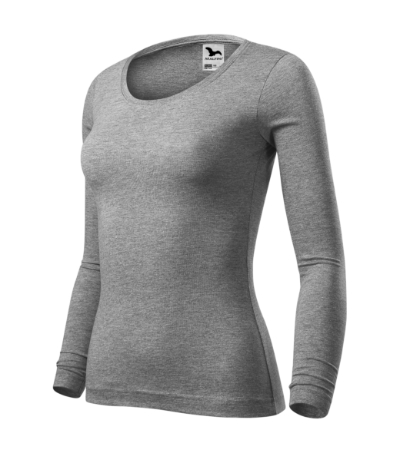 Póló női - Fit-T LS-sötétszürke melírozott Póló női - Fit-T LS-sötétszürke melírozott