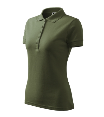 Galléros póló női - Pique Polo-khaki Galléros póló női - Pique Polo-khaki