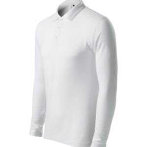 Galléros póló férfi - Pique Polo LS-fehér