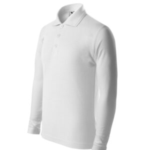 Galléros póló gyerek - Pique Polo LS-fehér