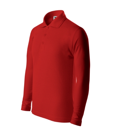 Galléros póló gyerek - Pique Polo LS-piros Galléros póló gyerek - Pique Polo LS-piros