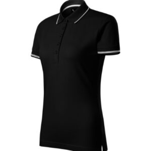 Galléros póló női – Perfection plain-fekete Galléros póló női - Perfection plain-fekete