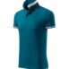 Galléros póló férfi - Collar Up-petrol kék