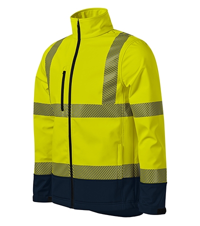 Softshell kabát unisex - HV Drop-fluoreszkáló sárga