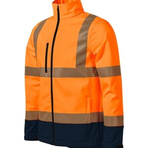 Softshell kabát unisex - HV Drop-fluoreszkáló narancssárga