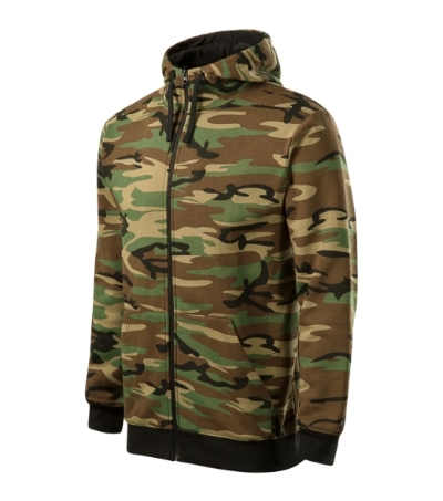 Felső férfi - Camo Zipper-barna terepszín Felső férfi - Camo Zipper-barna terepszín