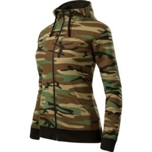 Felső női – Camo Zipper-barna terepszín Felső női - Camo Zipper-barna terepszín