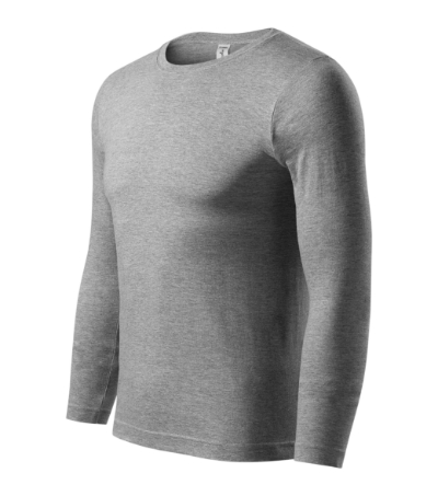 Póló unisex - Progress LS-sötétszürke melírozott Póló unisex - Progress LS-sötétszürke melírozott