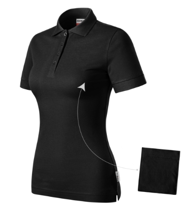 Galléros póló női - Resist Heavy Polo-fekete Galléros póló női - Resist Heavy Polo-fekete