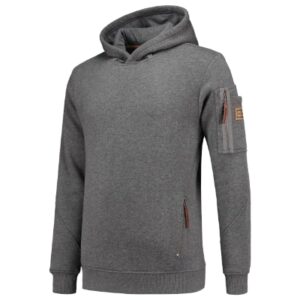 Felső férfi – Premium Hooded Sweater-stone melange Felső férfi - Premium Hooded Sweater-stone melange
