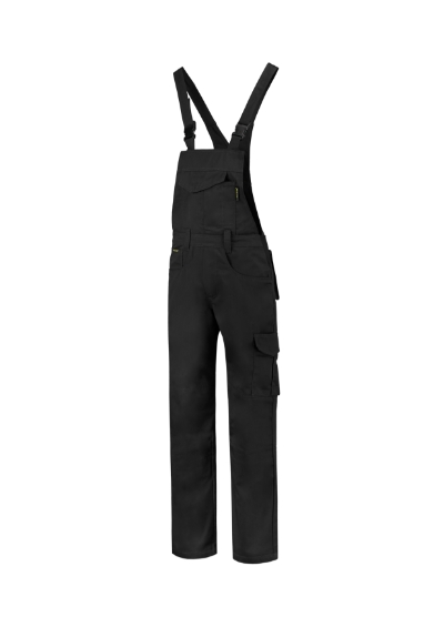 Kantáros munkanadrág unisex - Dungaree Overall Industrial-fekete
