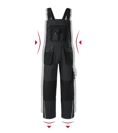 Kantáros munkanadrág férfi - Ranger-ébenszürke Kantáros munkanadrág férfi - Ranger-ébenszürke