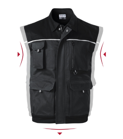 Munkamellény férfi - Woody-ébenszürke Munkamellény férfi - Woody-ébenszürke