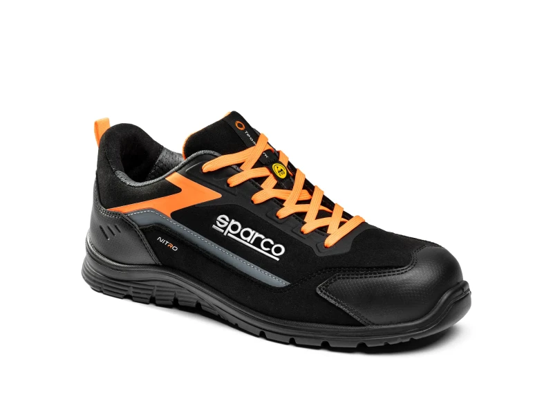 Sparco Nitro Advanced Elfyn S3S SR FO SC ESD munkavédelmi cipő (Fekete-Narancs)